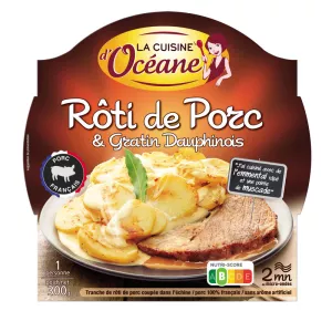 Porco assado e gratinado Dauphinois, 300g - LA CUISINE D'OCÉANE