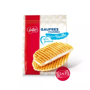 Gaufres Fourrées cœur fondant saveur Vanille 310g (5x2p) - LOTUS