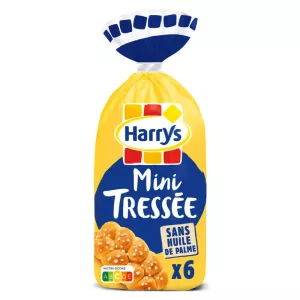 Bricoches Mini Tressées au Sucre Perle X6 210g - HARRYS