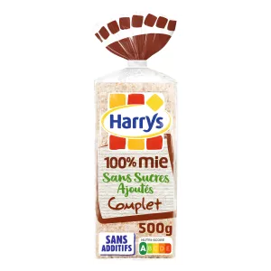 Wholemeal No Added Sugar Sliced ​​Bread 500g - HARRY'S