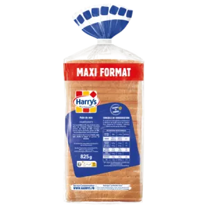 Pain De Mie American Sandwich Nature Sans Sucres Ajoutés Maxi Format Sans Additifs 825g -harrys
