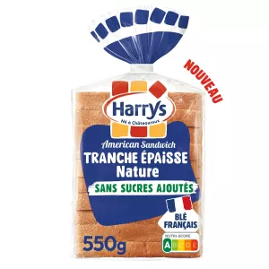 American crumb bread Natural sandwich thick slices 550g - Harrys