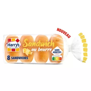 Butter Sandwich Bread Without Additives X8 - Harrys