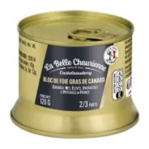 Bloque de 120 g de pato foie gras - LA BELLE CHAURIENNE