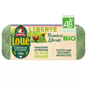 Œufs Bio Calibre Moyen Sans-antibiotique Sans Ogm X10 - Loue