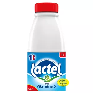 Lait entier UHT vitamine D 6x1L - LACTEL
