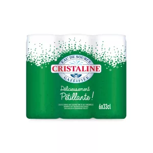 Eau De Source Pétillante 6x33cl - Cristaline