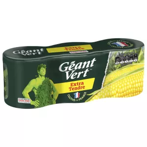 Mais Extra tendre 3x150g - Géant Vert