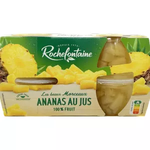 Vipande vya mananasi na juisi ya 4x125ml - ROCHEFONTAINE