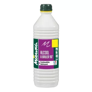 Alcool à Brûler 90° Combustible, Nettoyant 1 Litre  - Mieuxa