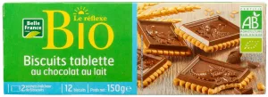 Petit Beurre Barra de chocolate con leche ecológico 150g - BELLE FRANCE