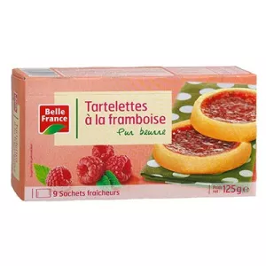 Raspberry Tart Pb x 9 125g - BELLE FRANCE