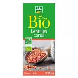 Biologische Koraallinzen 450g - BELLE FRANCE