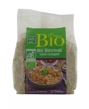 Riz Long Basmati Semi-compleet 500g - BELLE FRANCE