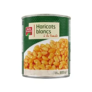 Haricots Blancs à La Tomate 800g - BELLE FRANCE