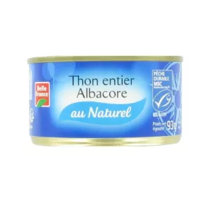 Thon Albacore Au Naturel 93g - BELLE FRANCE