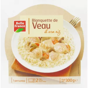 Veal Blanquette with Carrots and Rice 300g - BELLE FRANCE