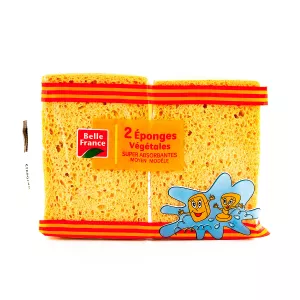 Eponge Végétale Super Absorbantes Moyen Modèle X 2 - BELLE FRANCE