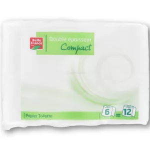 Papier Toilette Compact Double épaisseur X6 - BELLE FRANCE