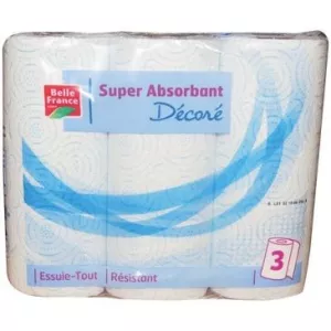 Essuie Tout Décore X 3 Rouleaux - BELLE FRANCE
