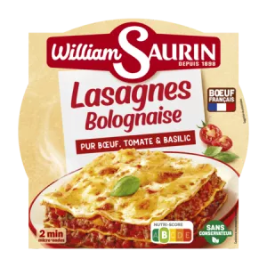 Lasagnes Bolognaise 300g - WILLIAM SAURIN