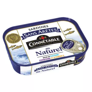 Sardines Sans Arêtes au Naturel,98g - CONNÉTABLE