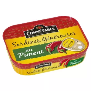 Sardines Généreuses au Piment, 140g - CONNÉTABLE
