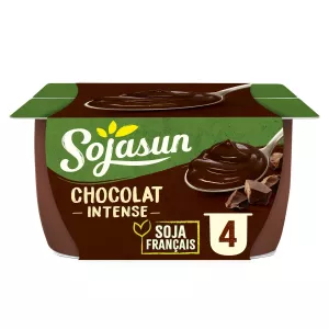 Dessert végétal soja chocolat 4x100g - SOJASUN