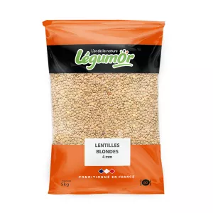 عدس أشقر 4 ملم 5 كيلو - Legumor