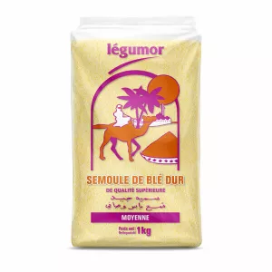 Semoule De Blé Moyenne 1kg - LÉGUMOR