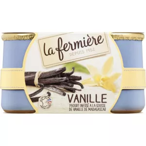 Yogurt infused with vanilla of Madagascar 2x140g - La Fermiere