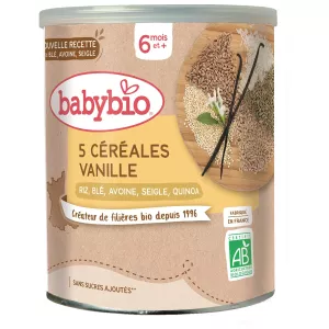 Nafaka za watoto kutoka miezi 6, vanilla 220g - BABYBIO