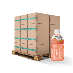 مشروب كريمة الخوخ وجوز الهند 32 سنتيلتر X24 - MOGU MOGU