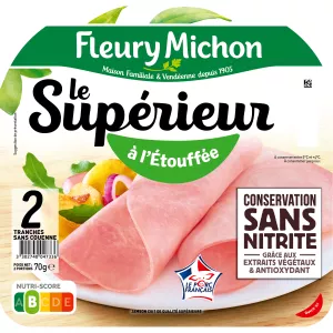 Jambon le Supérieur Conservation sans Nitrite, 2 Tranches - FLEURY MICHON