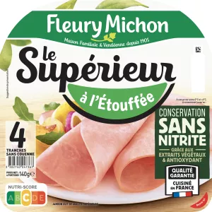 Prosciutto Conservazione Superiore senza Nitriti, 4 Fette - FLEURY MICHON