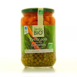 Đậu Hà Lan và cà rốt hữu cơ 660g - JARDIN Bio