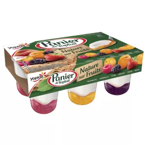 Yogurt Naturale su Letto di Frutta Mista 6x140g - Yoplait