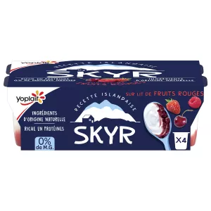 含有红色水果的蛋白质酸奶 0% 镁 Skyr 4x100g - Yoplait