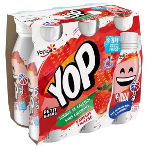 Drink yoghurt ptit yop aardbei 6x180g - Yoplait