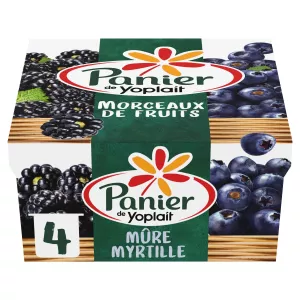 Yaourt aux fruits mûre myrtille 4x125g - PANIER DE YOPLAIT