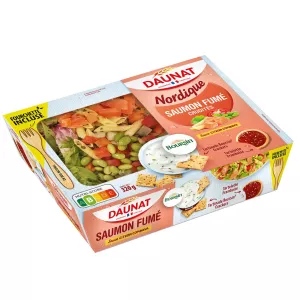 Salade Nordique Saumon Fumé Crudités Sauce Citron Combava 320g - Daunat