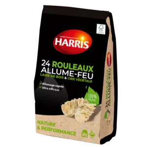 Rolls taa moto na pamba ya mbao na nta ya mboga 24 rollers - HARRIS