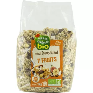 Crispy Muesli 7 Matunda ya Kikaboni 1kg - TERRES & CÉRÉALES BIO
