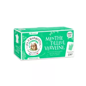 Infusion Menthe, Tilleul, Verveine 30s - 42g - Les 2 Marmottes