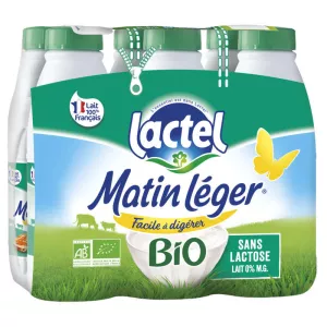 Lait Ecrémé Matin Léger Bio 6x1l - LACTEL