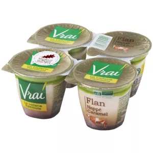 Yaourt Flan Nappage caramel 4x125g - Vrai