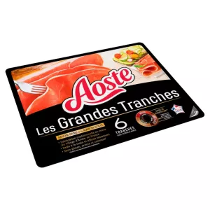 Jambon Cru, x6 Grandes Tranches, 165g - AOSTE
