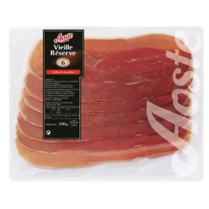 Jambon Cru Réduit en Sel 6 tranches 100g - AOSTE