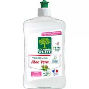 Liquide vaisselle Aloe Vera Hypoallergénique Ecolabel 500ml - L'ARBRE VERT