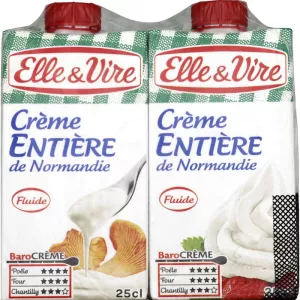 Crema entera fluida de Normandía 35% 2x25cl - ELLE & VIRE